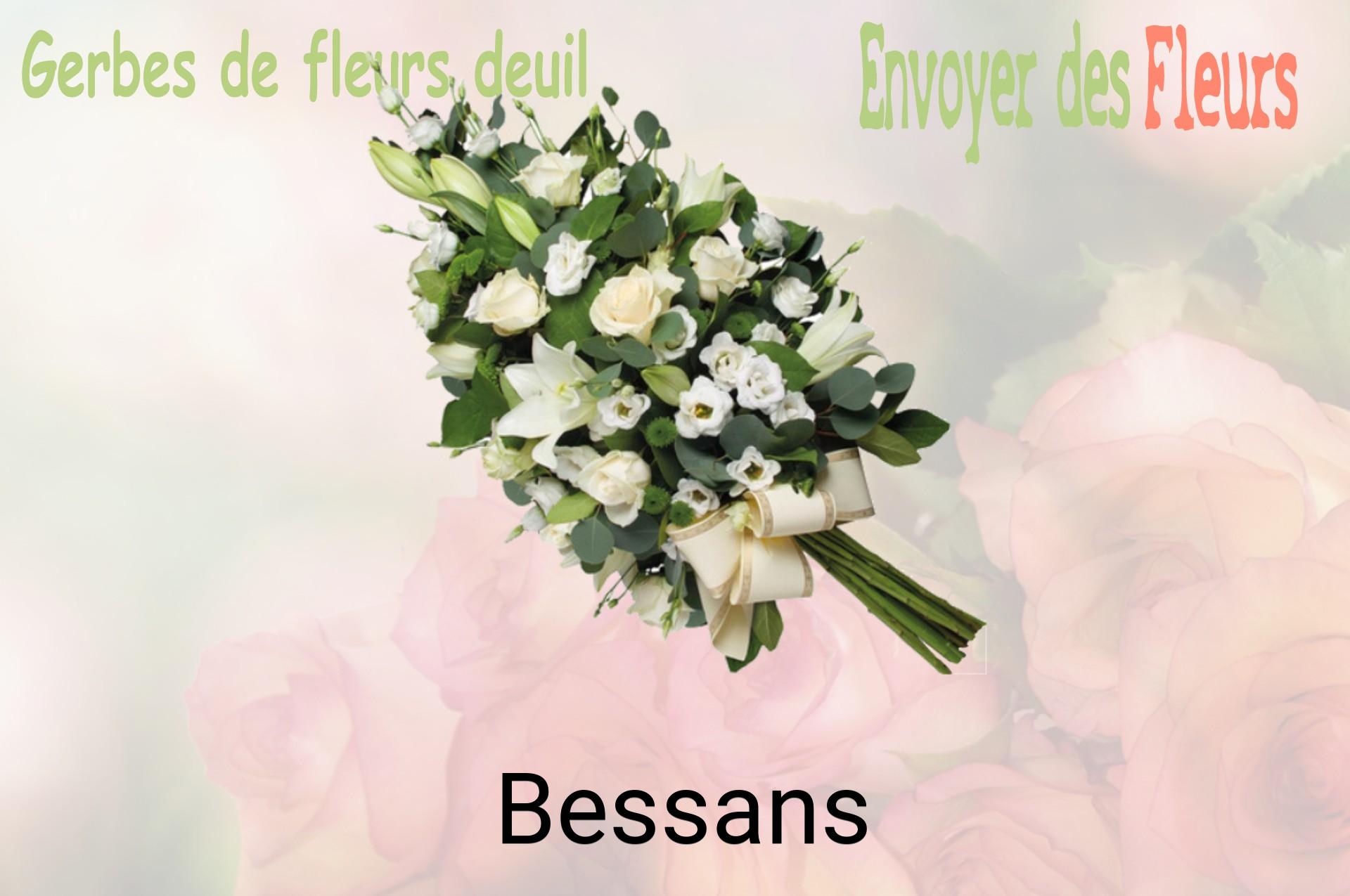 Gerbe de fleurs de deuil livrée à Bessans